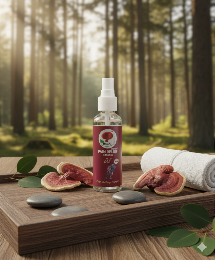Reishi Herbal Pain Relief Massage Oil - Image 3